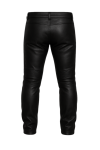 Men’s Black Genuine Leather Biker Pants – Slim Fit Motorcycle