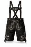 Black Real Leather Oktoberfest Shorts withwithout Suspenders