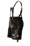 Black Real Leather Oktoberfest Shorts withwithout Suspenders