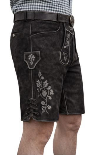 Black Real Leather Oktoberfest Shorts with/without Suspenders Black Real Leather Oktoberfest Shorts with/without Suspenders