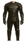 Black real Leather Warrior Armor Costume – Medieval Gothic Steampunk Outfit