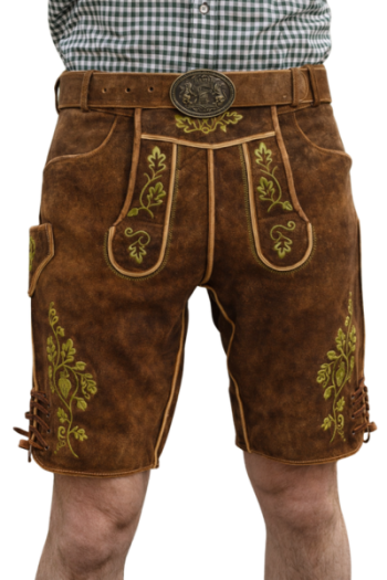 Brown Real Leather Oktoberfest Shorts with/without Suspenders Brown Real Leather Oktoberfest Shorts with/without Suspenders