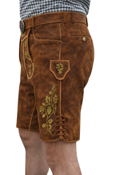 Brown Real Leather Oktoberfest Shorts with/without Suspenders Brown Real Leather Oktoberfest Shorts with/without Suspenders