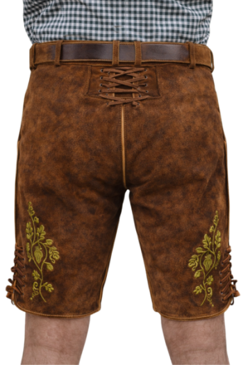 Brown Real Leather Oktoberfest Shorts with/without Suspenders Brown Real Leather Oktoberfest Shorts with/without Suspenders