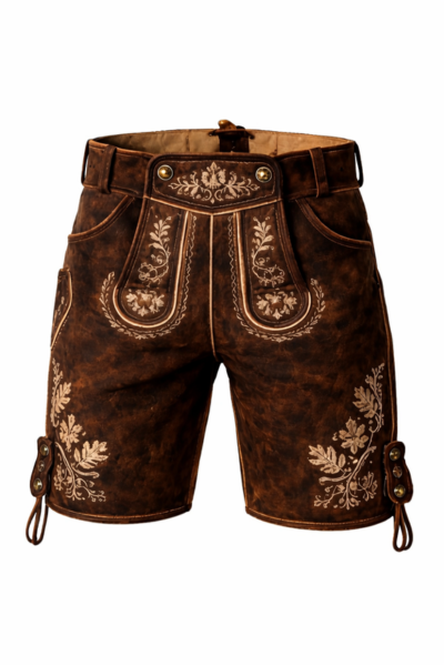 Chocolate Brown Real Leather Oktoberfest Shorts with/without Suspenders Chocolate Brown Real Leather Oktoberfest Shorts with/without Suspenders