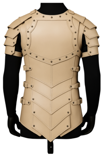 Cream Leather Medieval Armor  Handmade Warrior Cuirass Chestplate  Fantasy Cosplay & LARP Costume