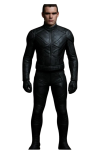 Futuristic Black Leather Armor Bodysuit Sci-Fi Cosplay Costume