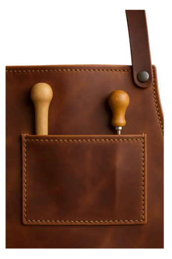 Handcrafted Full-Grain Leather Apron: BBQ, Cooking, Workshop Handcrafted Full-Grain Leather Apron: BBQ, Cooking, Workshop