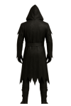 Hooded real Leather Costume Skull Gothic Outfit, Halloween Cosplay