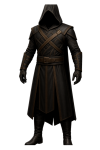 Leather Hooded Armor Coat Medieval Cosplay Costume with Back Detail