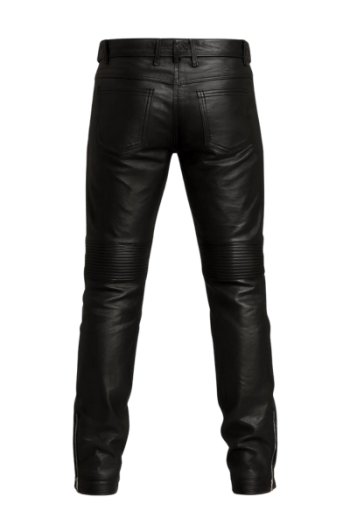 Men Black Leather Pants
