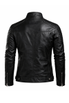 Men’s Black Genuine Real Leather Biker Jacket