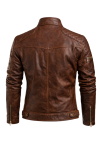 Men’s Black Genuine Real Leather Biker Jacket