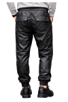 Men’s Black Leather Cargo Pants – Handmade Genuine Leather Trousers – Minimalist Utility Style – Real Leather Cargo Trouser