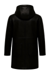 Men’s Black Real Leather Hooded Coat