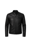 Men's Black Real Leather Jacket: Urban Biker Style Men's Black Real Leather Jacket: Urban Biker Style