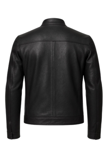 Men's Black Real Leather Jacket: Urban Biker Style