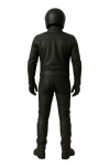 Men’s Black real Leather Motorcycle Suit Futuristic Biker Cosplay Outfit