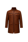 Men's Brown Real Leather Long Coat Men’s Brown Real Leather Long Coat