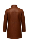 Men’s Brown Real Leather Long Coat Handmade Utility Jacket
