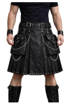 Men’s Leather Kilt with Pockets