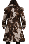 Men’s Long Faux Fur Winter Coat with Shearling Lining