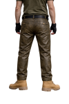 Men’s Rugged Real Leather Work Pants – Durable Utility Fit