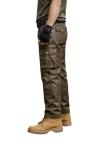 Men’s Rugged Real Leather Work Pants – Durable Utility Fit