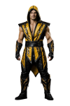 Men’s Yellow Black Real Leather Ninja Warrior Costume