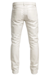 White Genuine Leather Pants for Men