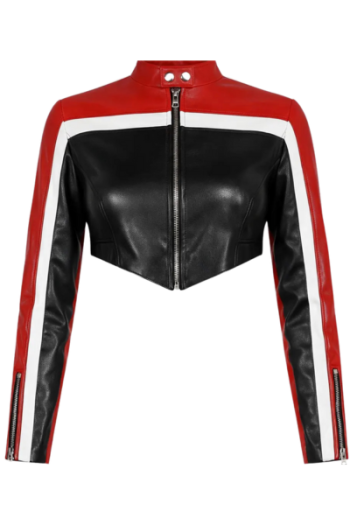 Women’s Cropped Real Leather Biker Jacket Women’s Cropped Real Leather Biker Jacket