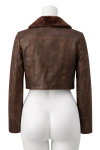 Women’s Real Leather Cropped Jacket