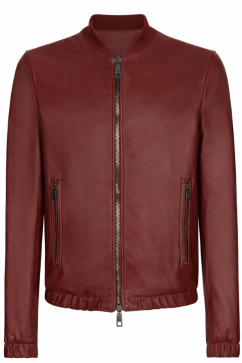 Men’s Burgundy Real Leather Bomber Jacket | Classic Zip-Up Leather Jacket for Men Men’s Burgundy Real Leather Bomber Jacket | Classic Zip-Up Leather Jacket for Men