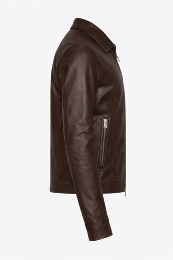 Men’s Dark Brown Real Leather Jacket | Classic Zip-Up Genuine Leather Jacket for Men Men’s Dark Brown Real Leather Jacket | Classic Zip-Up Genuine Leather Jacket for Men