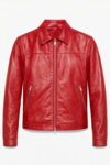 Men’s Red Real Leather Jacket | Genuine Leather Zip-Up Classic Jacket for Men