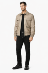 Men’s Luxury Beige Real Leather Jacket