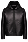 Men’s Black Real Leather Hoodie Jacket – Zip Front Casual Leather Hooded Jacket Men’s Black Real Leather Hoodie Jacket – Zip Front Casual Leather Hooded Jacket